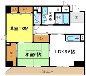 ラフィーネ喜連の物件間取画像